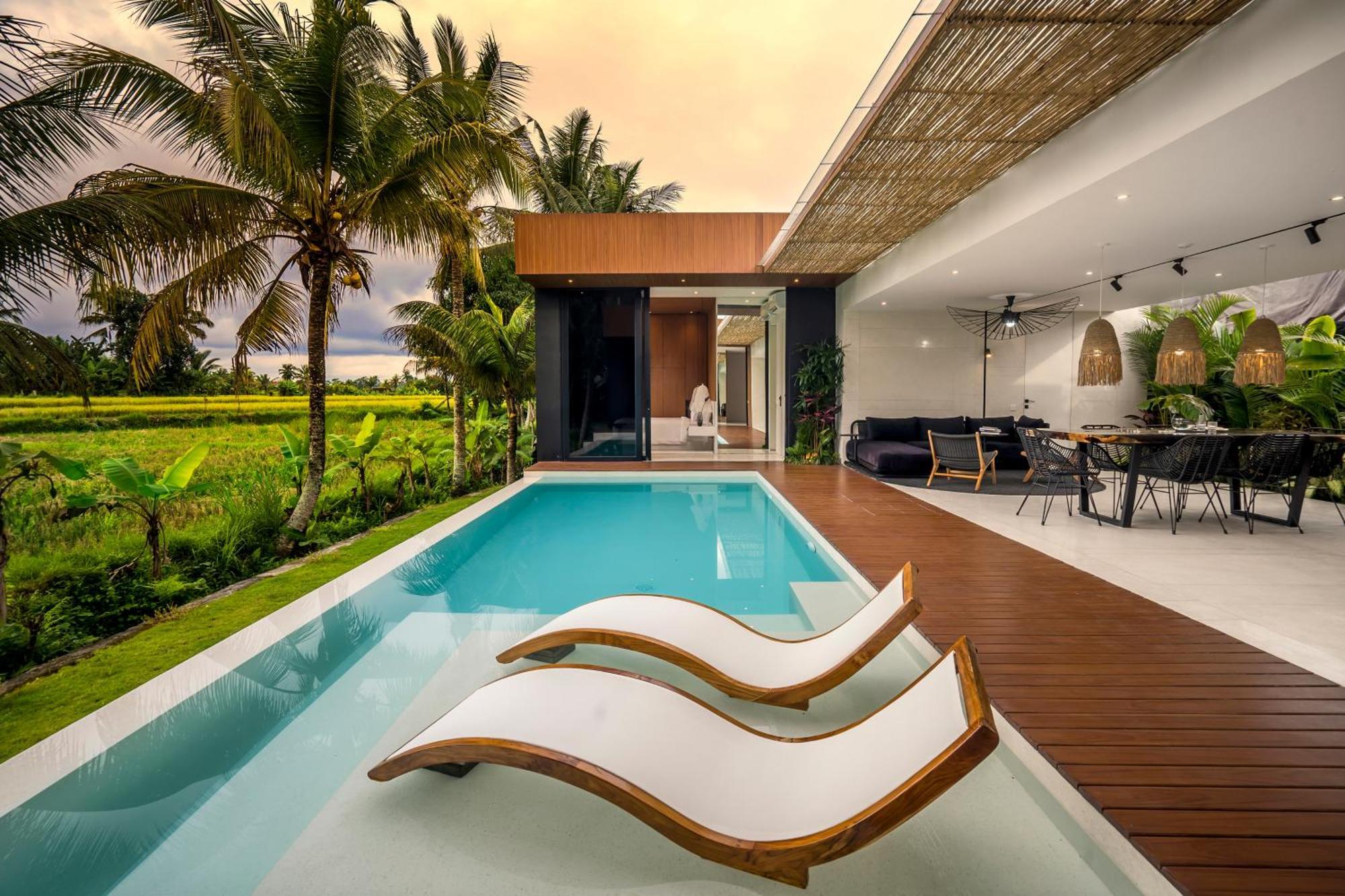 Green Flow Ubud Villas I Chambre photo